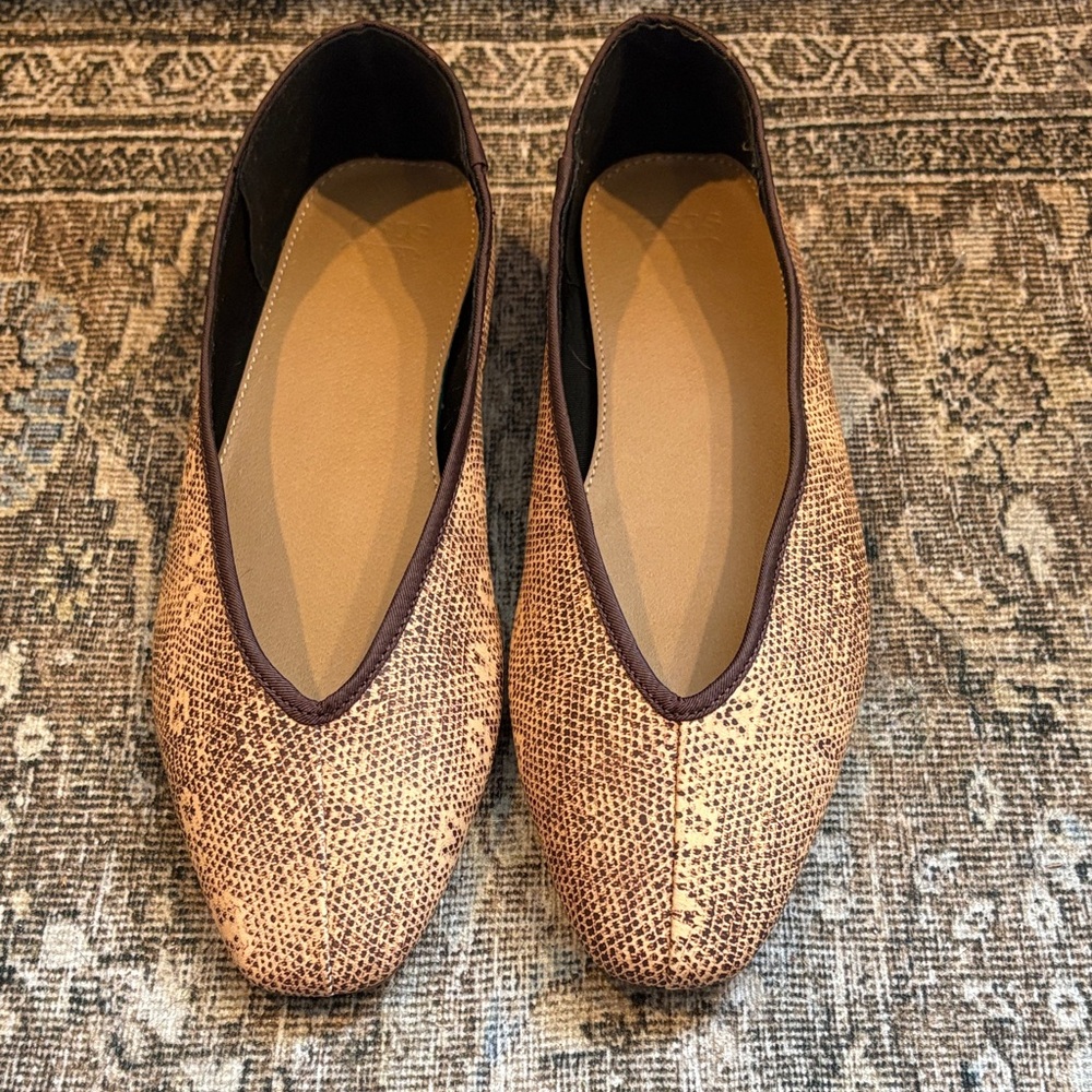 NWOT ASOS Design Leni Ballet Flats in Lizard US 9
